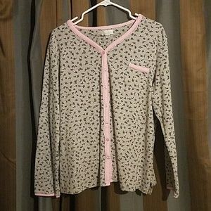 Celestial Dreams gray and pink pajamas set
